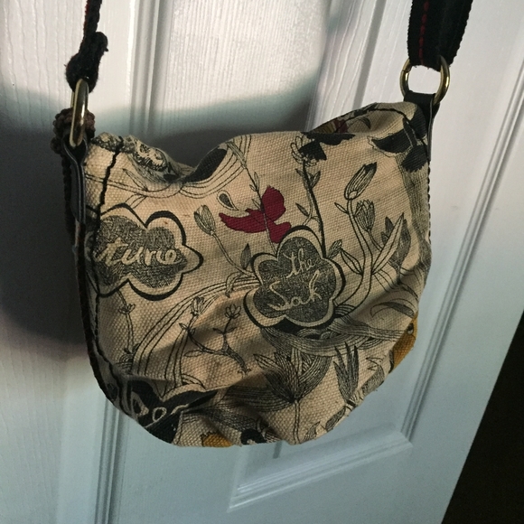 The Sak Foldover Crossbody Floral Bird Design - Picture 10 of 14